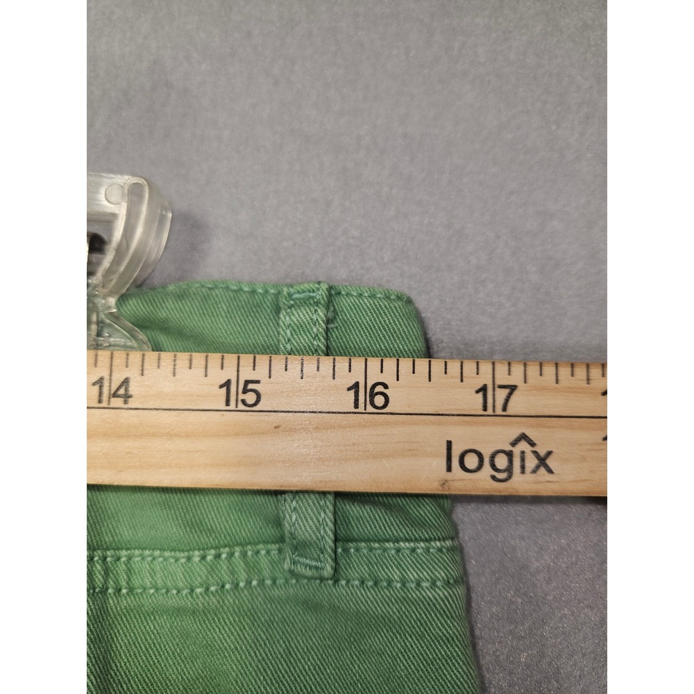 Loft The Kick Crop Green High Rise Flared Jeans Size 31 12 Made and Loved - Picture 3 of 12
